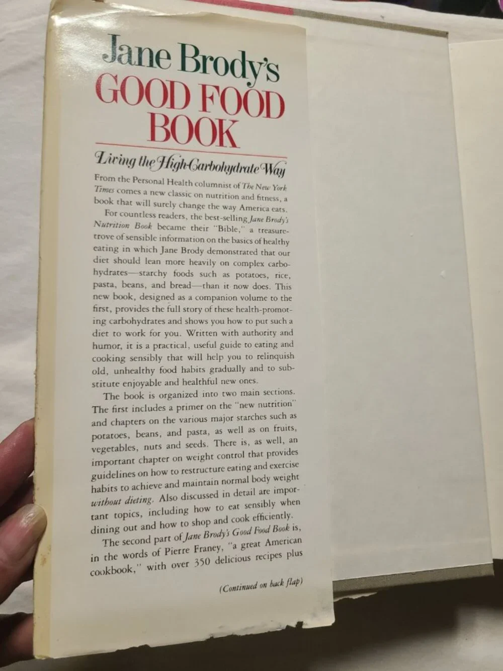 Jane Brody’s Good Food Book Hardcover Cookbook 350+ Recipes Healthy Cooking